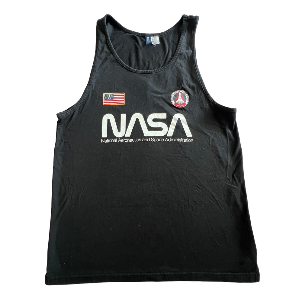 H&M NASA Tank Top Graphic Sleeveless Patriotic Space‎ Small Summer Beach Muscles